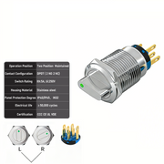 Green 2-Positions DPDT Maintained