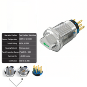 Green 2-Positions DPDT Maintained