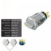 Yellow 2-Positions DPDT Maintained