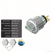 Green 2-Positions SPDT Momentary