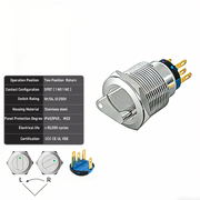 White 2-Positions SPDT Momentary