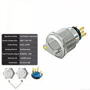 Yellow 2-Positions SPDT Maintained