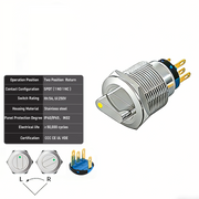 Yellow 2-Positions SPDT Momentary