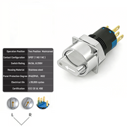 White 2-Positions SPDT Maintained