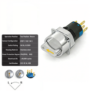 Yellow 2-Positions SPDT Momentary