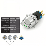 Green 3-Positions DPDT Maintained