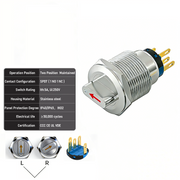 Red 2-Positions SPDT Maintained