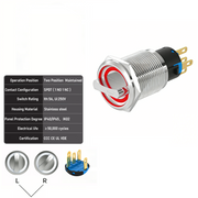 Red 2-Positions SPDT Maintained