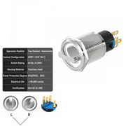 White 2-Positions SPDT Maintained