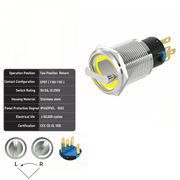 Yellow 2-Positions SPDT Momentary