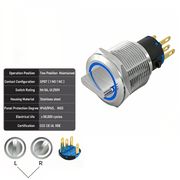 Blue 2-Positions SPDT Maintained