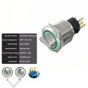 Green 2-Positions SPDT Maintained