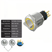 Yellow 2-Positions SPDT Maintained