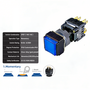 Blue Momentary SPDT