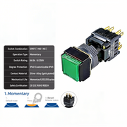 Green Momentary SPDT