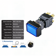 Blue Momentary DPDT