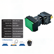 Green Momentary SPDT