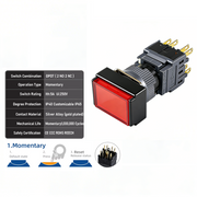 Red Momentary DPDT