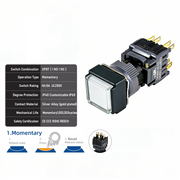 White Momentary SPDT