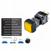 Yellow Momentary DPDT