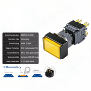 Yellow Momentary DPDT