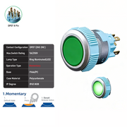 Green DPDT Momentary