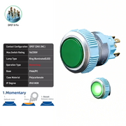 Green DPDT Momentary