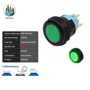 Green DPDT Momentary