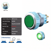 Green SPDT Momentary