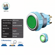 Green SPDT Momentary