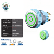 Green SPDT Momentary