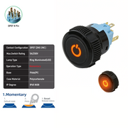 Orange DPDT Momentary