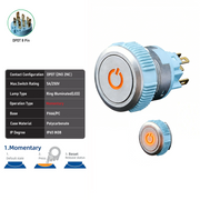 Orange DPDT Momentary