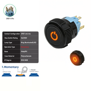 Orange SPDT Momentary