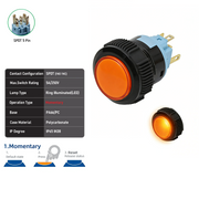 Orange SPDT Momentary