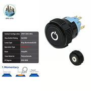 White DPDT Momentary