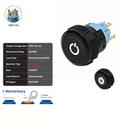 White SPDT Momentary