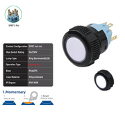 White SPDT Momentary