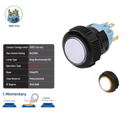 White SPDT Momentary