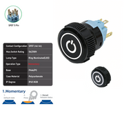White SPDT Momentary