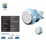 White SPDT Momentary