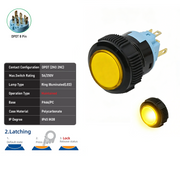 Yellow DPDT Maintained