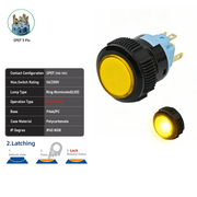 Yellow SPDT Maintained