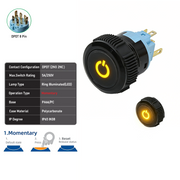 Yellow DPDT Momentary