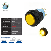 Yellow DPDT Momentary