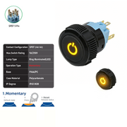 Yellow SPDT Momentary