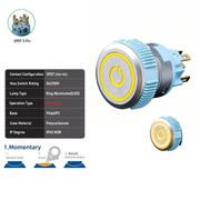 Yellow SPDT Momentary