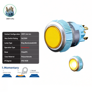 Yellow SPDT Momentary