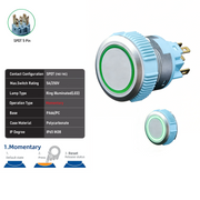 Green SPDT Momentary