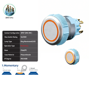 Orange DPDT Momentary